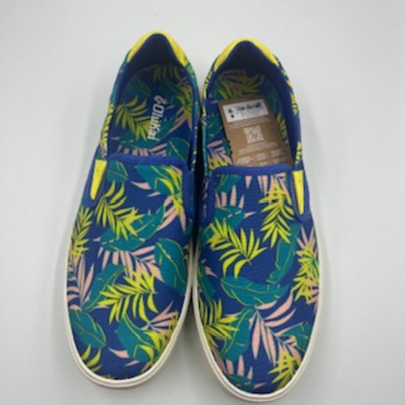 NEW Olukai Blue Aloha Floral Mens Sneakers Size 10 Lae’ahi Pa’L Slip On shoes - Picture 3 of 11